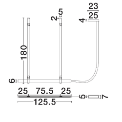 LUCES ALHENDI LE45796 lampa wisząca LED 3000K marmur, aluminium
