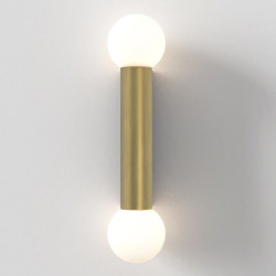 ASTRO Ortona Twin IP44 Bathroom Wall Light, Brushed Brass, 1459013