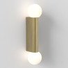 ASTRO Ortona Twin IP44 Bathroom Wall Light, Brushed Brass, 1459013