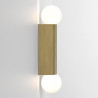 ASTRO Ortona Twin IP44 Bathroom Wall Light, Brushed Brass, 1459013