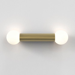 ASTRO Ortona Twin IP44 Bathroom Wall Light, Brushed Brass, 1459013