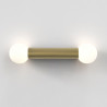 ASTRO Ortona Twin IP44 Bathroom Wall Light, Brushed Brass, 1459013