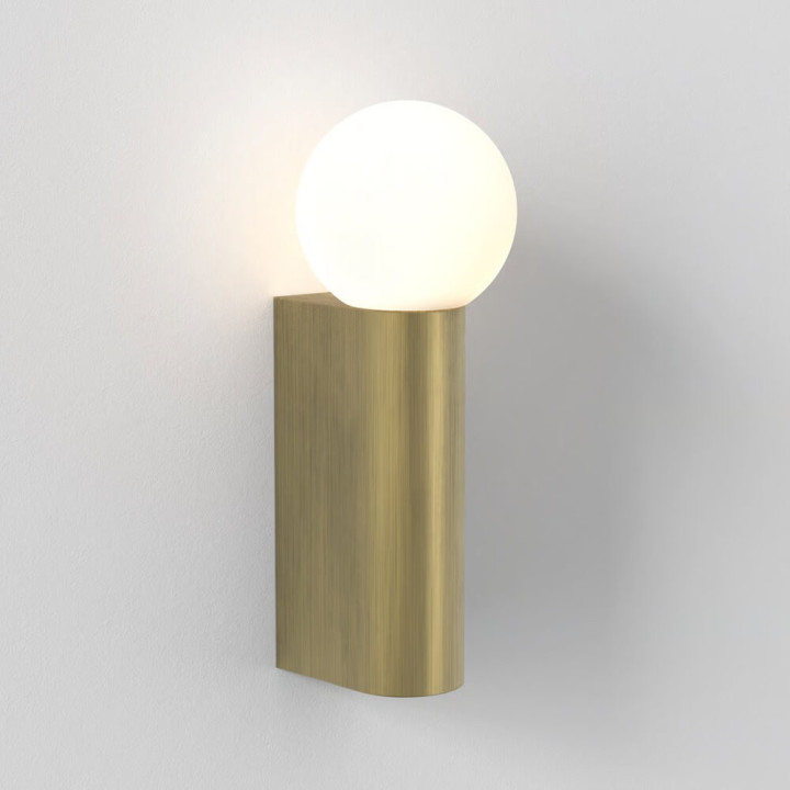 ASTRO Ortona Single 1459012 Globe Wall Light IP44 brass brushed