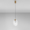 LUCES ALHENDI gold LED pendant lamp 3000K, perfect for living room