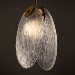 LUCES ALHENDI gold LED pendant lamp 3000K, perfect for living room