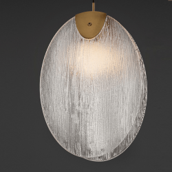 LUCES ALHENDI gold LED pendant lamp 3000K, perfect for living room