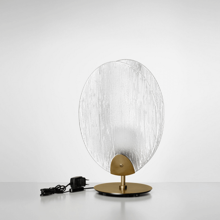 LUCES CONSUEGRA LE46002 table lamp gold LED 6W 3000K steel and glass