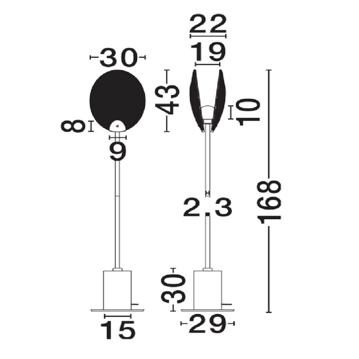 LUCES CONSUEGRA LE46003 LED floor lamp 6W steel and glass