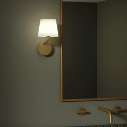 ASTRO Millie 1454006 Bathroom Wall Light IP44 Glass Shade brass antique