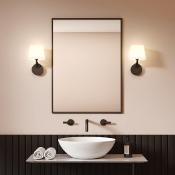 ASTRO Millie 1454003 black bathroom Wall Light IP44 Glass Shade