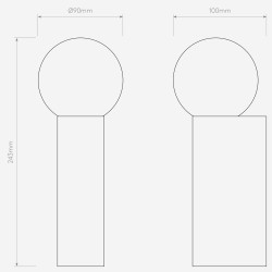 ASTRO Ortona Single 1459001/5/12 Globe Wall Light IP44