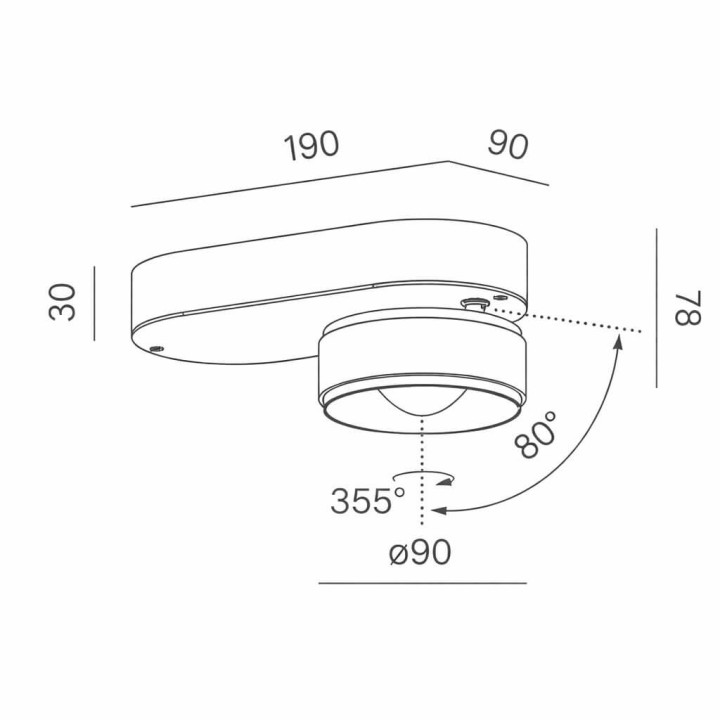 AQFORM QRLED next E x1 spot 16525 adjustable surface LED light