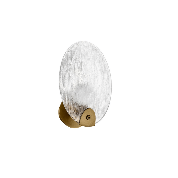 LUCES CONSUEGRA LE46004 złota lampa ścienna LED z dekoracyjnym szkłem