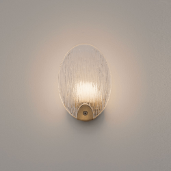 LUCES CONSUEGRA LE46004 złota lampa ścienna LED z dekoracyjnym szkłem