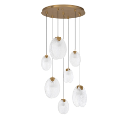 LUCES CONSUEGRA LE46005 lampa wisząca LED 22W 3000K złota kaskada