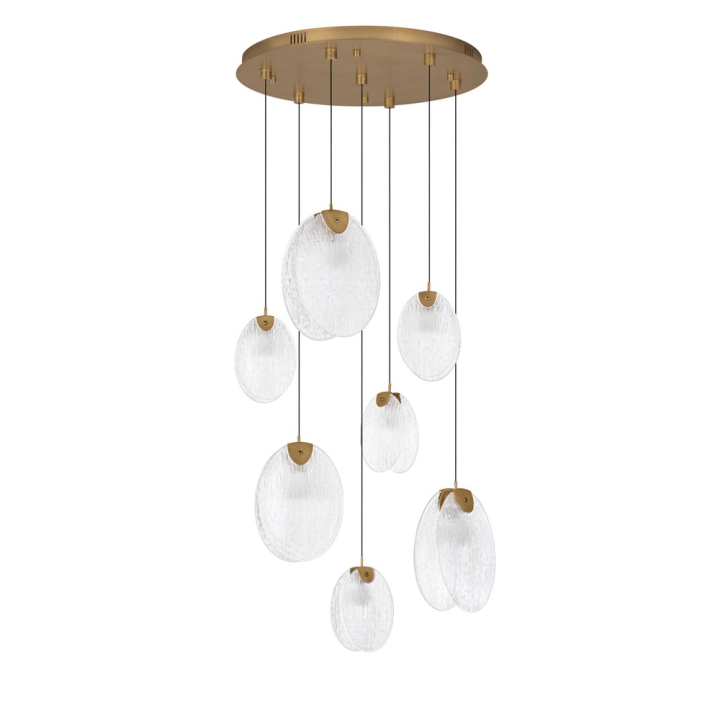 LUCES CONSUEGRA LE46005 lampa wisząca LED 22W 3000K złota kaskada