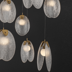 LUCES CONSUEGRA LE46005 LED hanging lamp 22W 3000K gold cascade