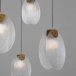 LUCES CONSUEGRA LE46005 lampa wisząca LED 22W 3000K złota kaskada