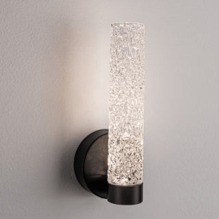 LUCES ALBAL LE45730 kinkiet LED czarny, szklany do eleganckich wnętrz