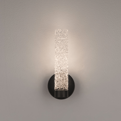 LUCES ALBAL LE45730 kinkiet LED czarny, szklany do eleganckich wnętrz