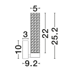 LUCES ALBAL LE45730 kinkiet LED czarny, szklany do eleganckich wnętrz