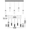 LUCES ALBAL LE45733 5-bulb LED pendant lamp 20W 3000K modern