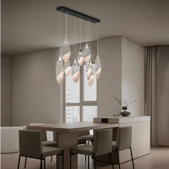 LUCES ROALES LE46141 LED pendant lamp 3000K with textured glass