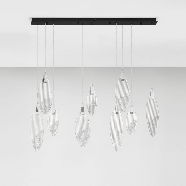LUCES ROALES LE46141 LED pendant lamp 3000K with textured glass