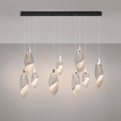 LUCES ROALES LE46141 lampa wisząca LED 3000K z fakturowanym szkłem