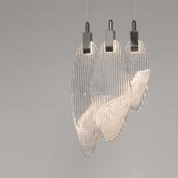 LUCES ROALES LE46141 LED pendant lamp 3000K with textured glass