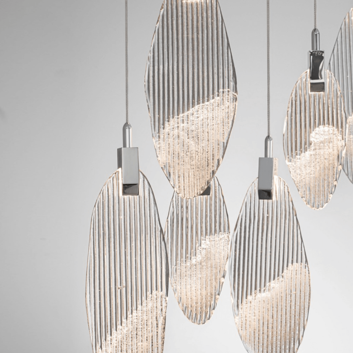 LUCES ROALES LE46141 LED pendant lamp 3000K with textured glass