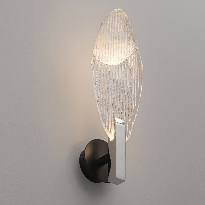 LUCES ROALES LE46142 kinkiet LED 3W designerski z fakturowanym szkłem