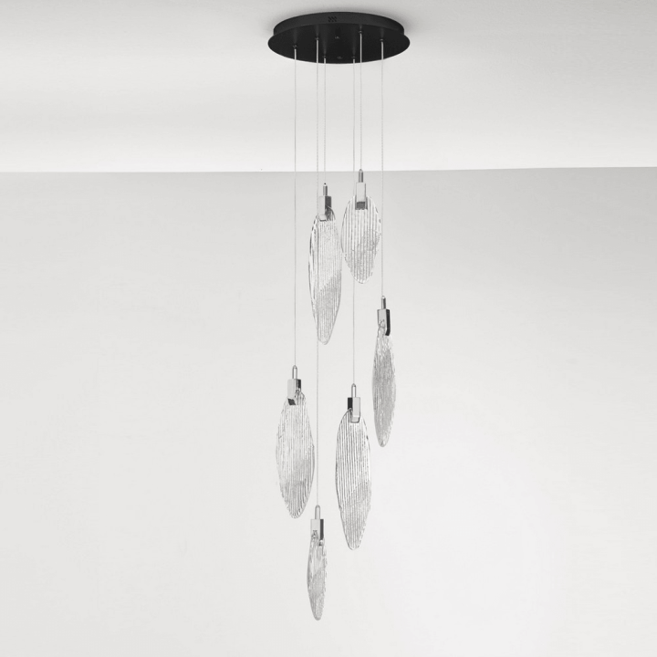LUCES ROALES LE46144 hanging lamp &ndash; modern LED glass chandelier