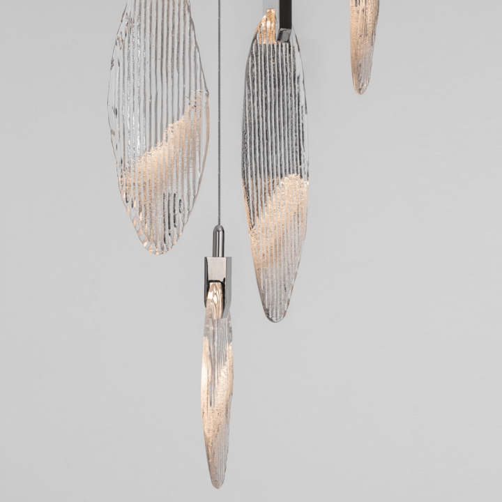 LUCES ROALES LE46144 hanging lamp &ndash; modern LED glass chandelier