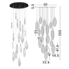 LUCES ROALES LE46146 glass LED pendant lamp perfect for above the table