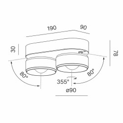 AQFORM QRLED next E x2 spot 16526 podwójny, regulowany reflektor LED