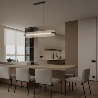 LUCES ALBERI LE45736 LED pendant lamp 41W 3000K black metal, glass