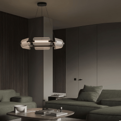 LUCES ALBERI LE45737 LED pendant lamp 48W black, round, modern