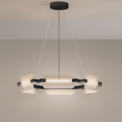 LUCES ALBERI LE45737 LED pendant lamp 48W black, round, modern