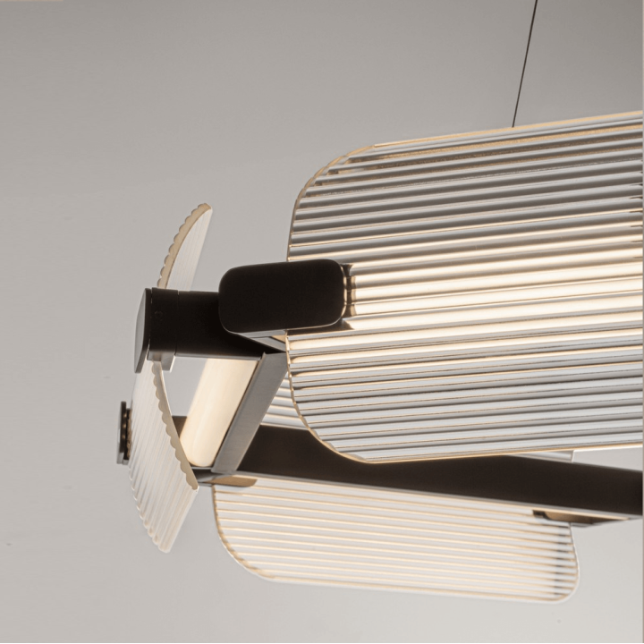 LUCES ALBERI LE45737 lampa wisząca LED 48W czarna, okrągła, nowoczesna