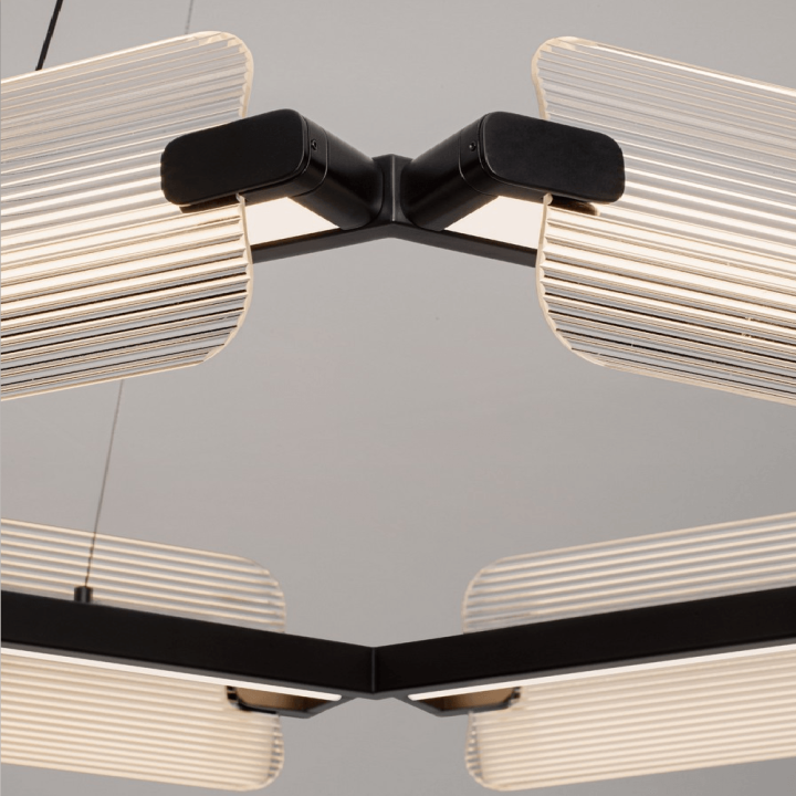 LUCES ALBERI LE45737 LED pendant lamp 48W black, round, modern