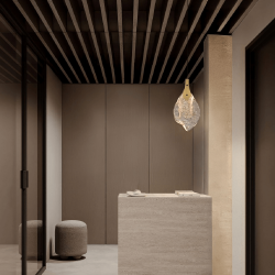 LUCES ADEJE LE45700 LED pendant lamp 3W art glass, gold