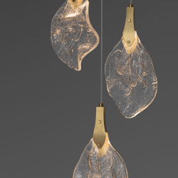 LUCES ADEJE LE45701 LED pendant lamp 10W 3 glass shades, gold