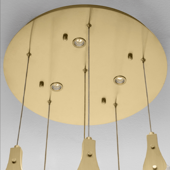 LUCES ADEJE LE45702 lampa wisząca z 6 szklanymi kloszami, stylowa