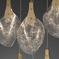 LUCES ADEJE LE45702 lampa wisząca z 6 szklanymi kloszami, stylowa