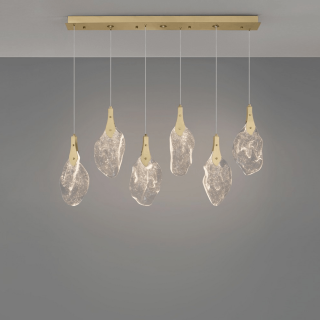 LUCES ADEJE LE45703 lampa wisząca złota LED 3000K szkło artystyczne