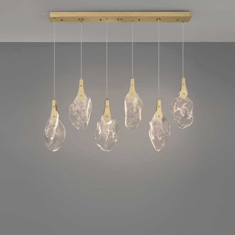 LUCES ADEJE LE45703 lampa wisząca złota LED 3000K szkło artystyczne