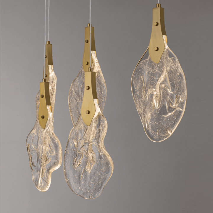 LUCES ADEJE LE45703 pendant lamp gold LED 3000K art glass