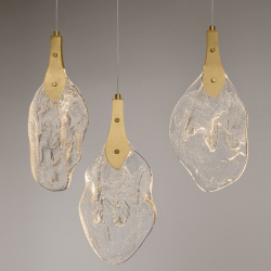 LUCES ADEJE LE45703 pendant lamp gold LED 3000K art glass