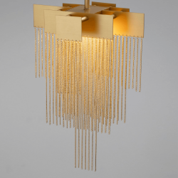 LUCES ARDALES LE45830/5 lampa wisząca LED 3000K kaskadowa czarna złota